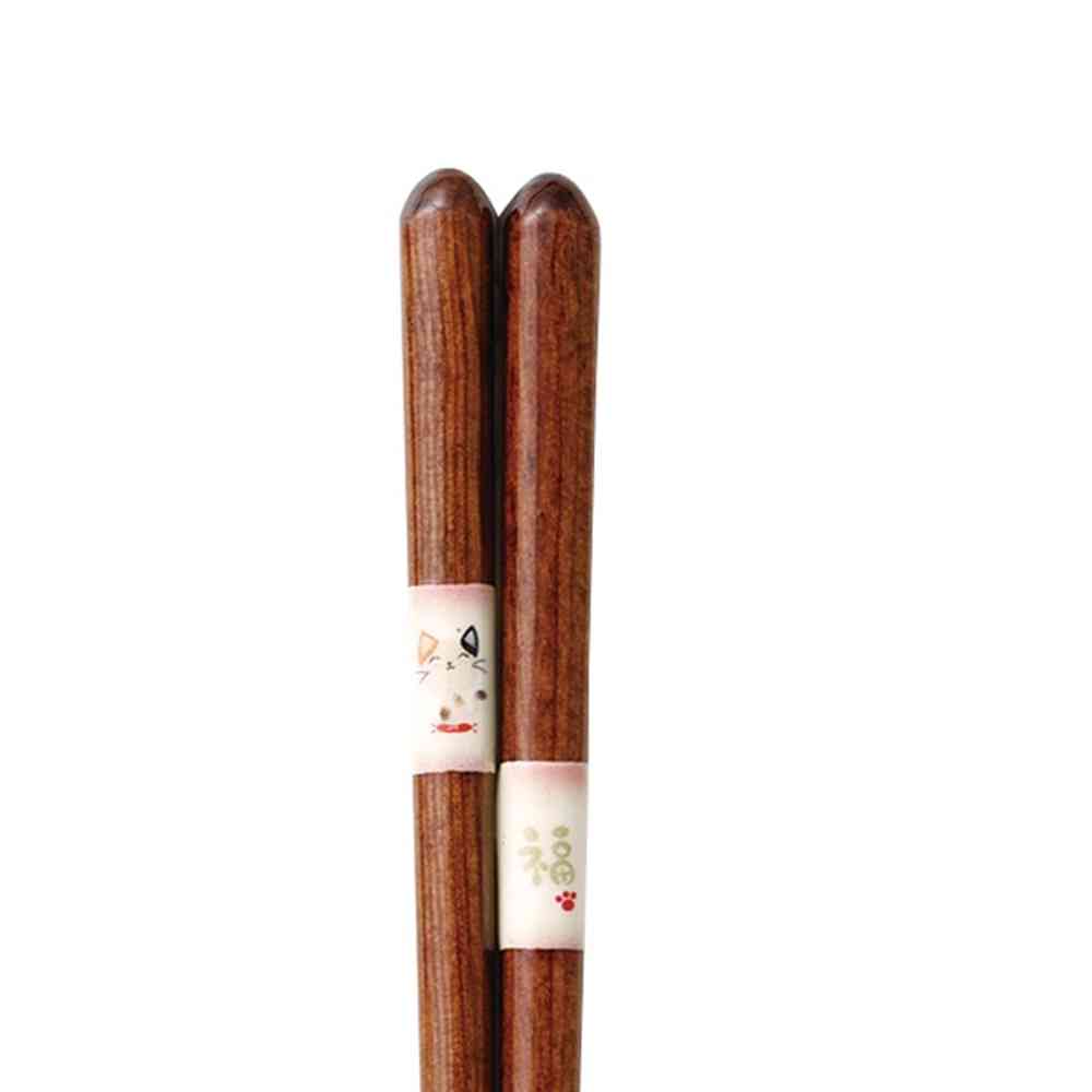 イシダ 食洗箸 ハッピーキャット 21cm 1膳 - Image 2