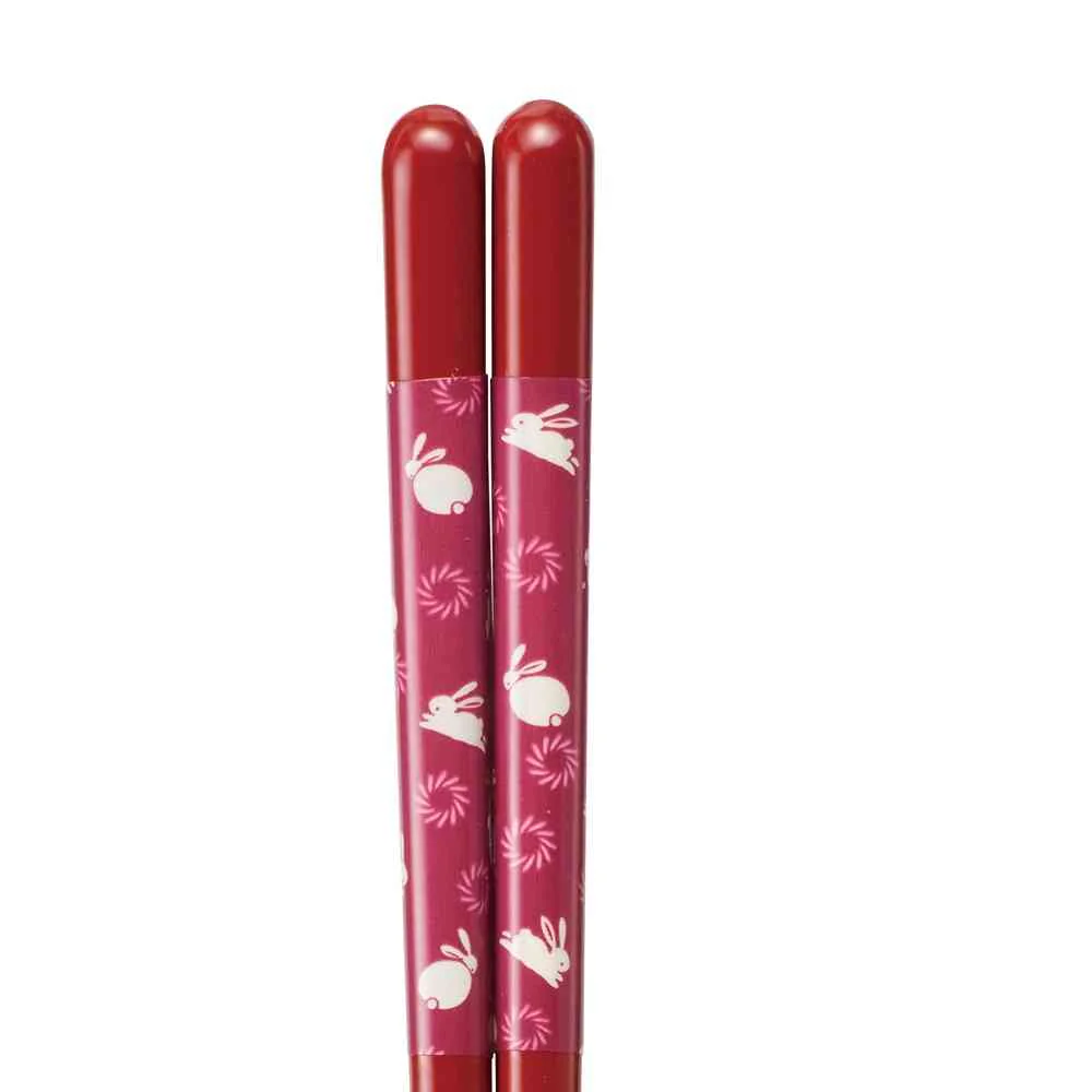 イシダ 食洗箸 AGかけっこうさぎ 20.5cm 1膳 - Image 2