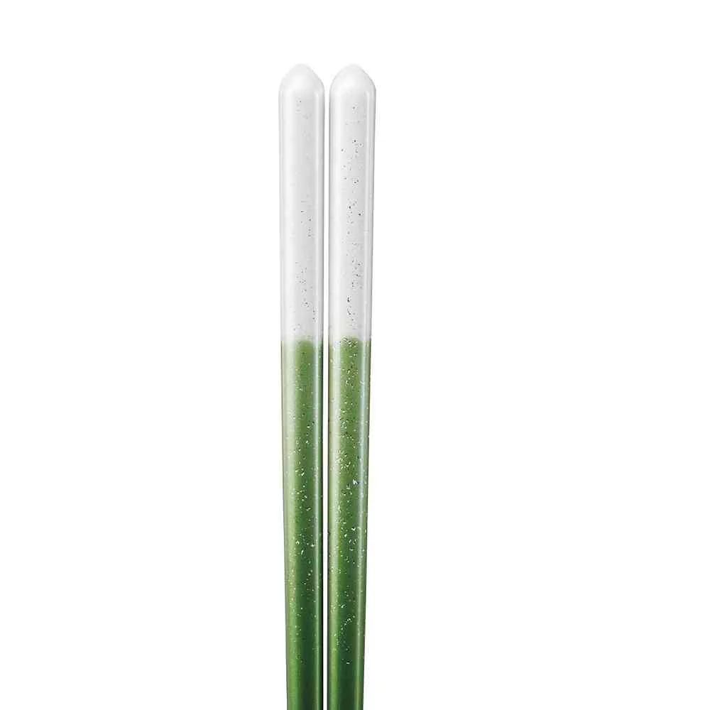 イシダ 食洗箸 ルミエール グリーン 23cm 1膳 - Image 2