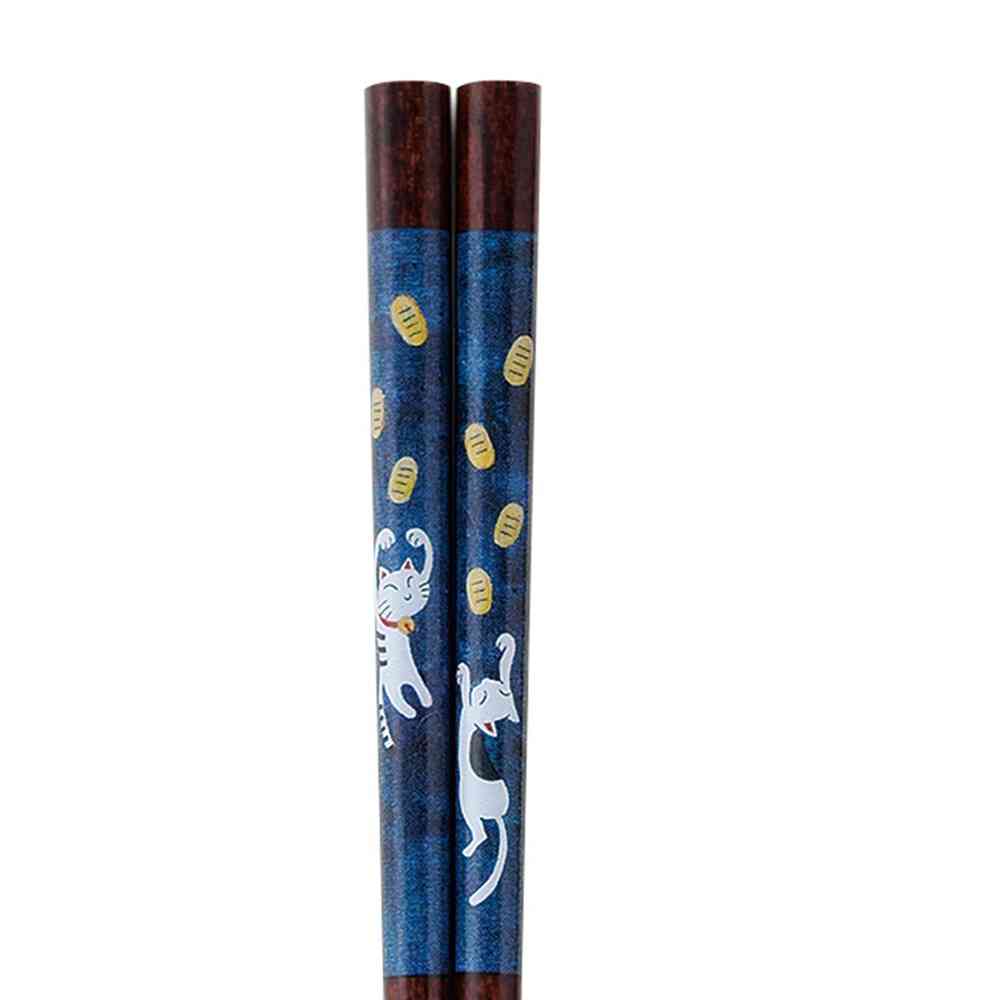 イシダ 箸 猫に小判 23cm 1膳 - Image 2