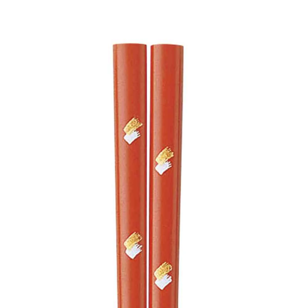 イシダ 箸 流れ星 レッド 20.5cm 1膳 - Image 2