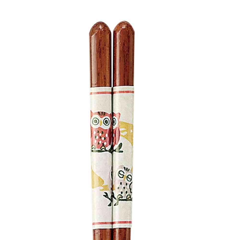 イシダ 食洗箸 ふくろうの親子 20.5cm 1膳 - Image 2