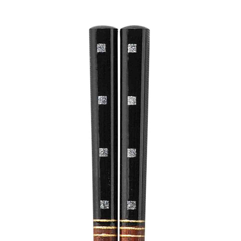 イシダ 箸 宝山 ブラック 23cm 1膳 - Image 2