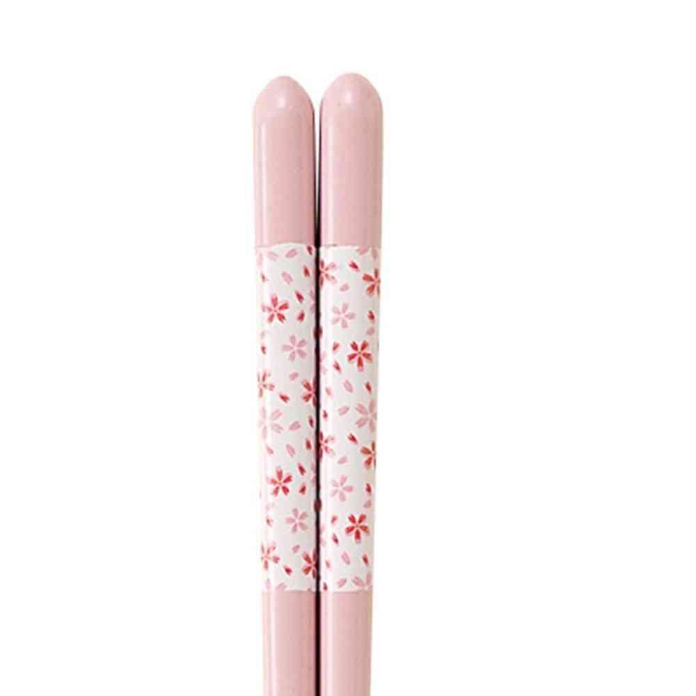 イシダ キッズ食洗箸 パステルフラワー  1膳 - Image 2