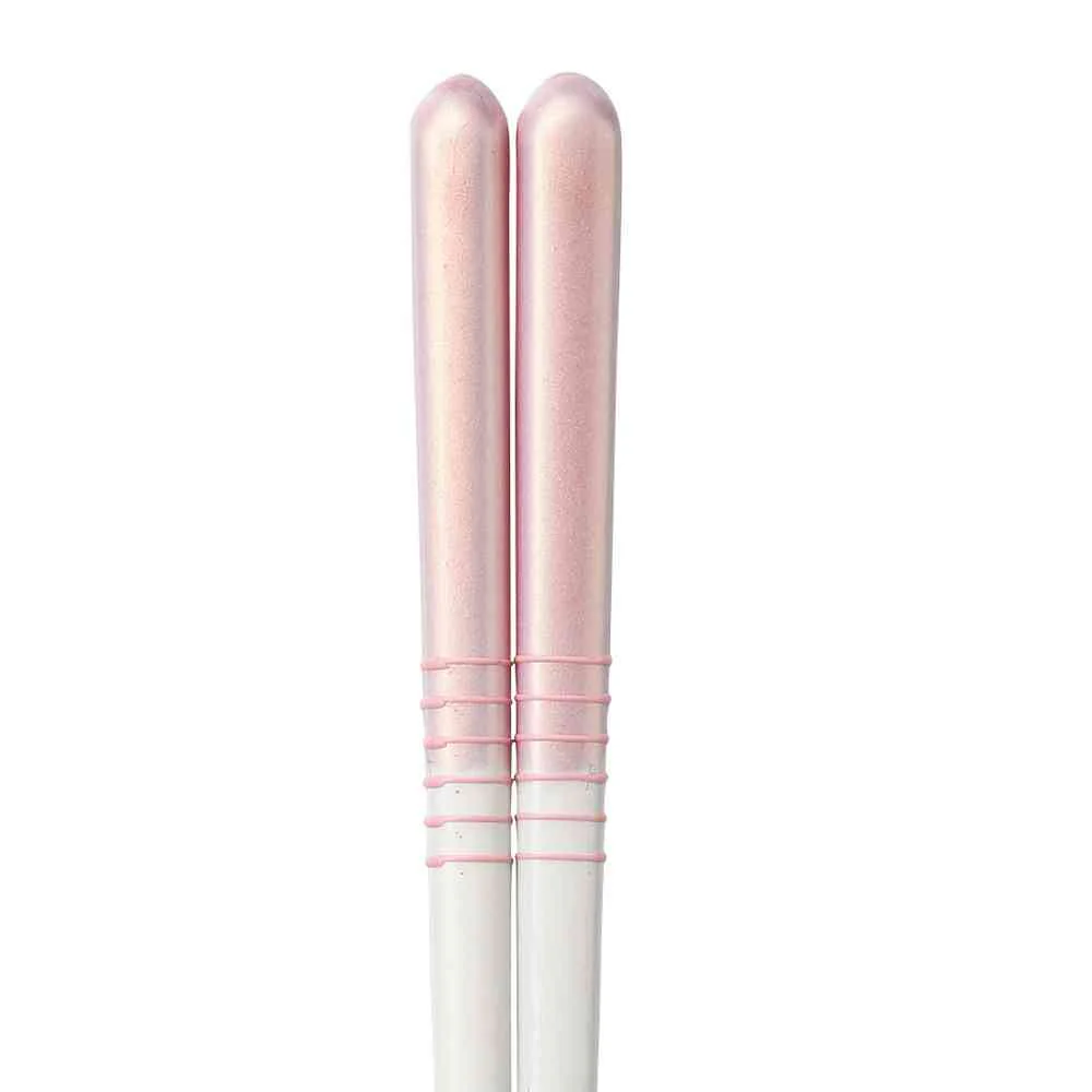 イシダ 食洗箸 パステルハーフライン  1膳 - Image 2