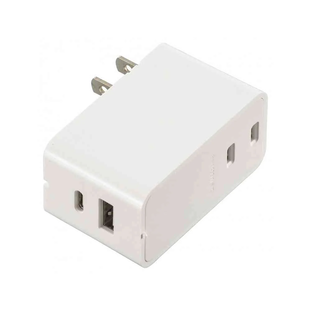 オーム電機 増設できるUSBチャージャー 3.4A PD対応 HS-A1U2PD-24W
