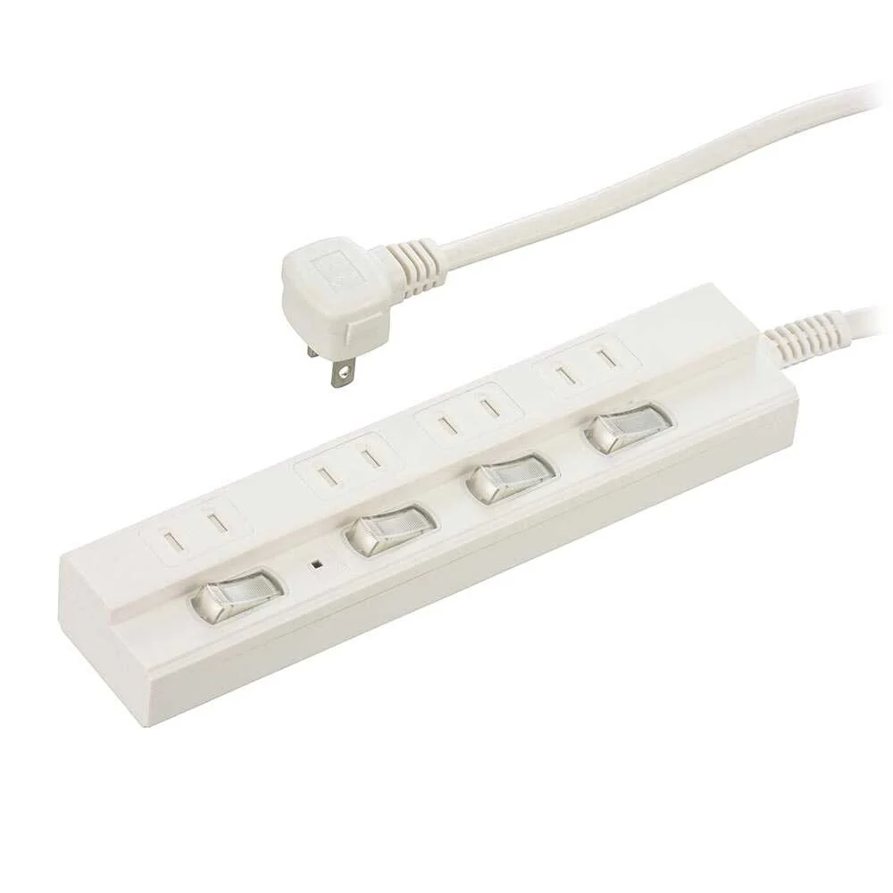 オーム電機 節電タップ 雷ガード 4個口 HS-TPK45W-22