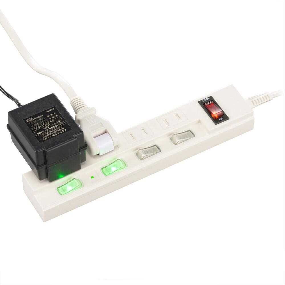 オーム電機 節電タップ 雷ガード／ブレーカー付  4個口 HS-TPKV45W-22 - Image 2