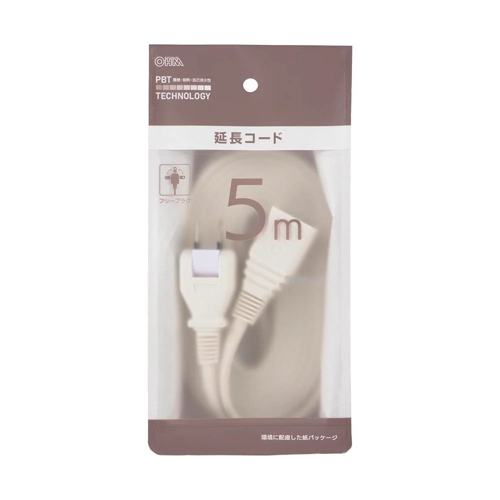 オーム電機 延長コード フリープラグ 5m 1個 - Image 3