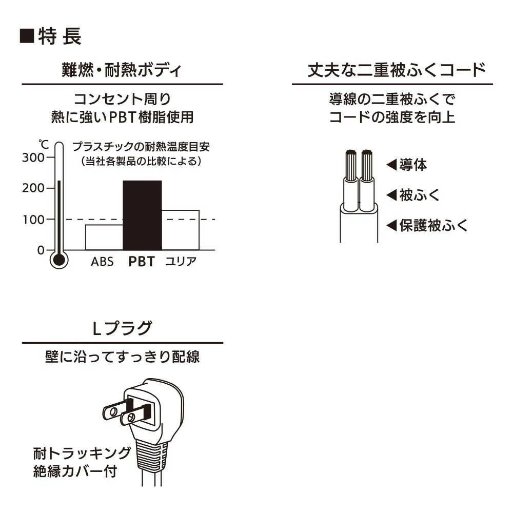 オーム電機 6個口タップ 1.5m - Image 7