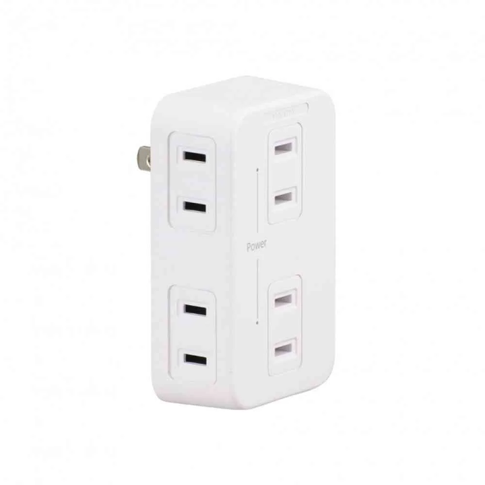 オーム電機 発煙ガード安全タップ6個口 HS-A6H-W
