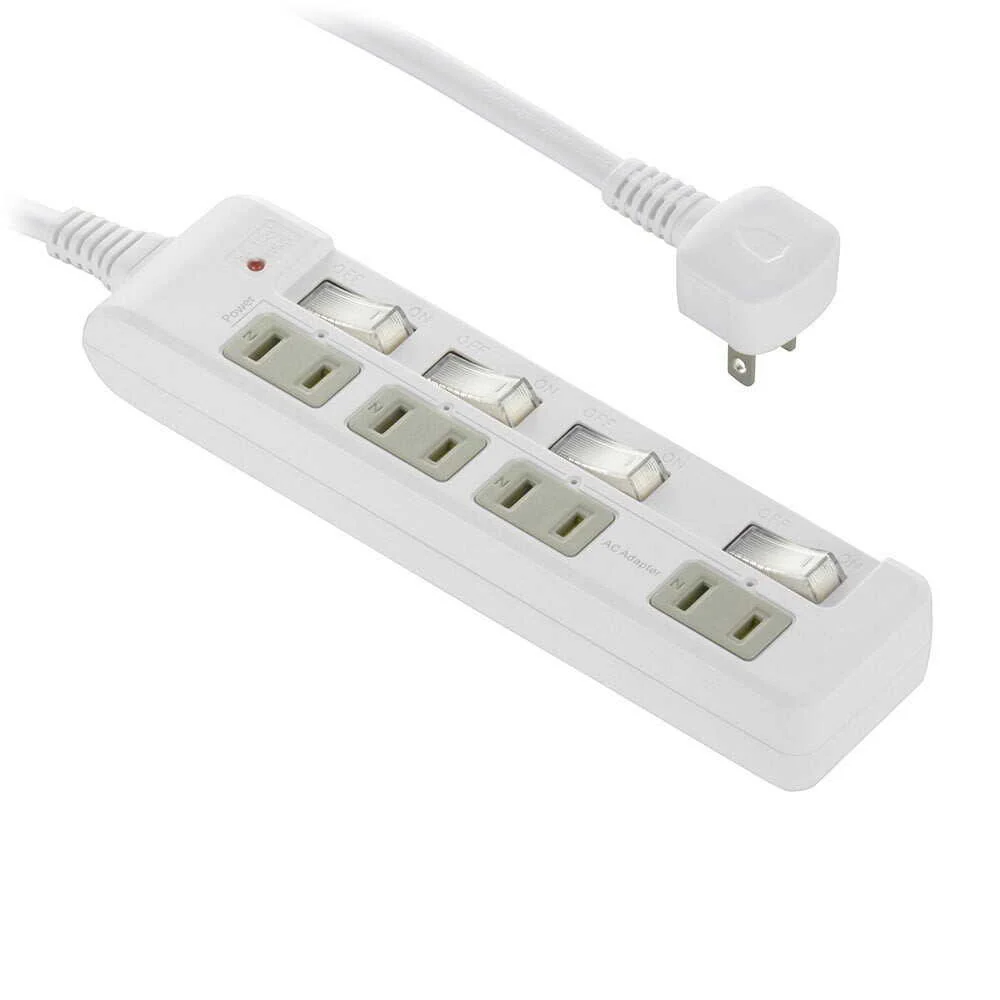 オーム電機 発煙ガード 節電タップ 雷ガード 4個口 2m - Image 5