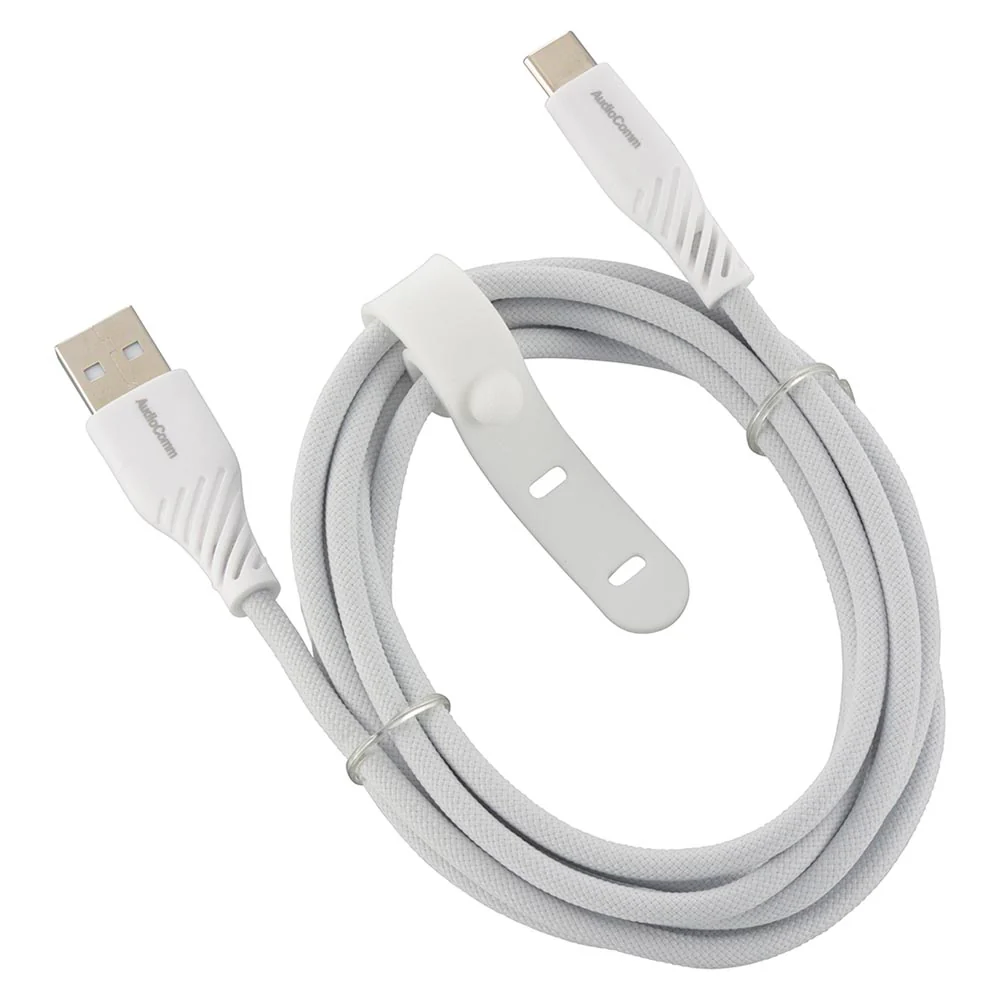 オーム電機 さらさらUSBケーブル A-C 2m
