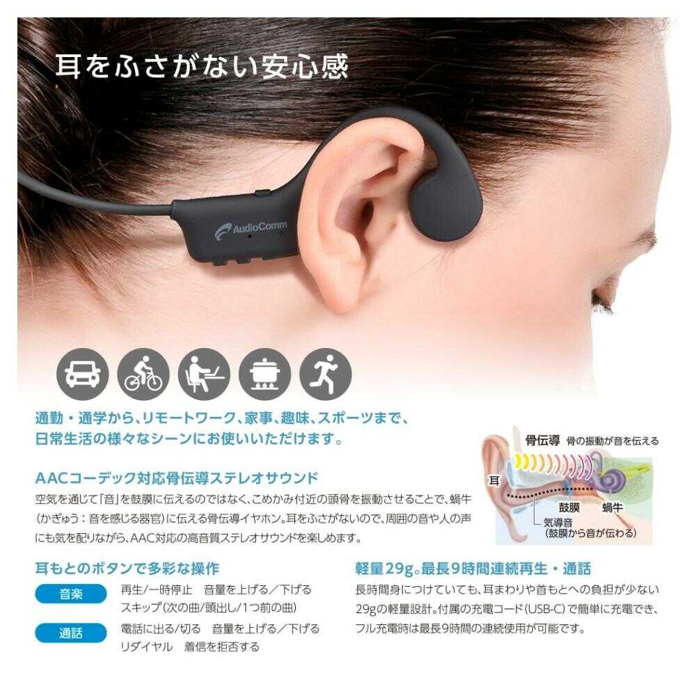 オーム電機 AudioComm 骨伝導イヤホン 1個 - Image 4