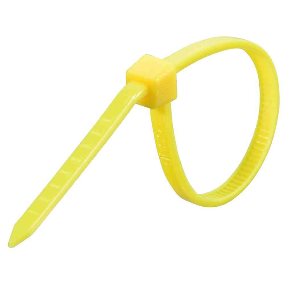 オーム電機 カラータイ 屋内用 100mm 黄 04-3158 50本入 - Image 2