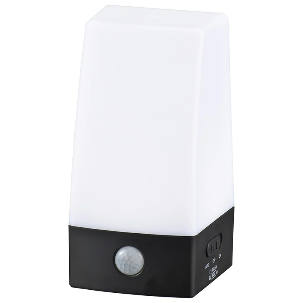 オーム電機 LEDセンサーライト 乾電池式 置き型 60ルーメン ブラック - Image 6