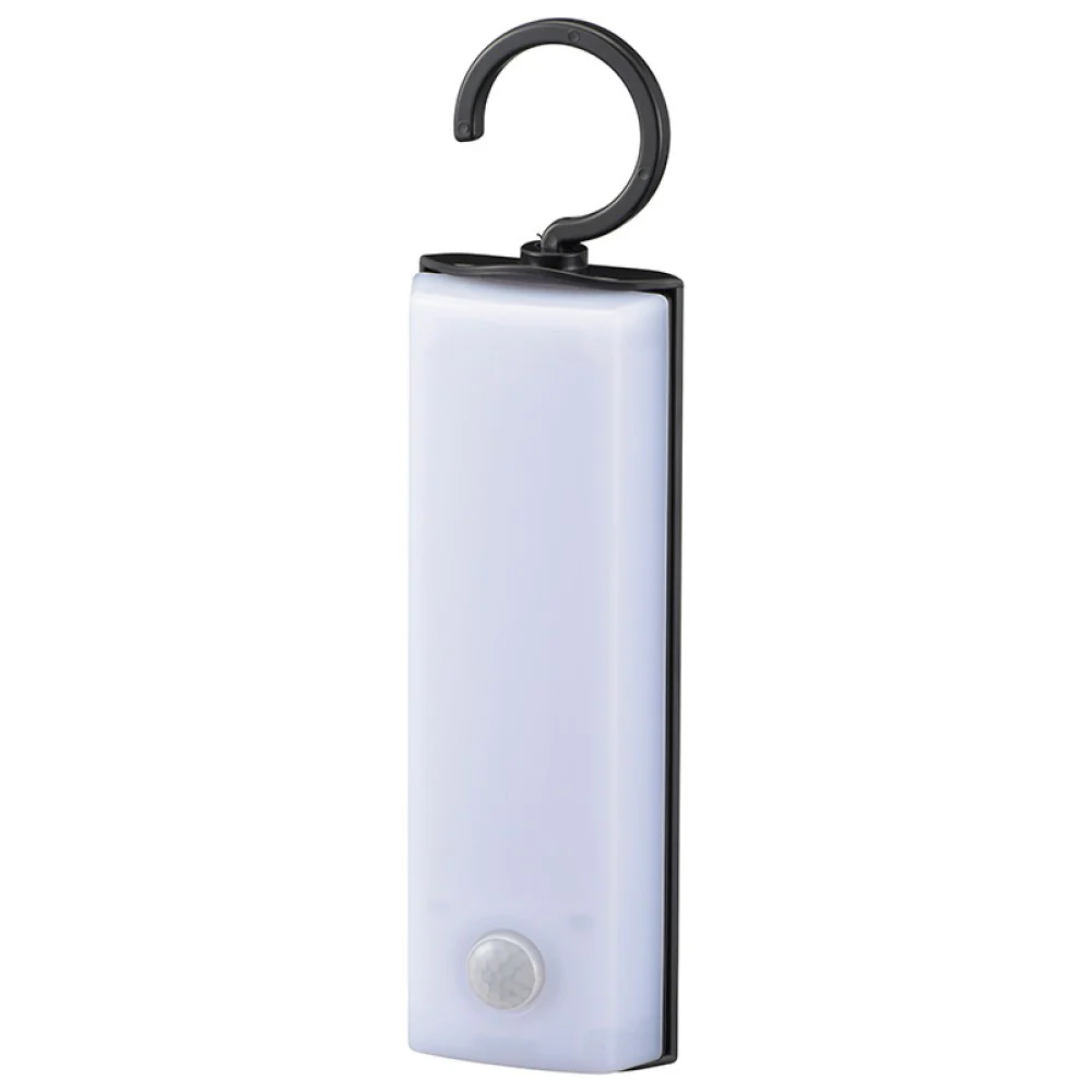 オーム電機 LEDセンサーライト 乾電池式 フック型 60ルーメン ブラック - Image 5