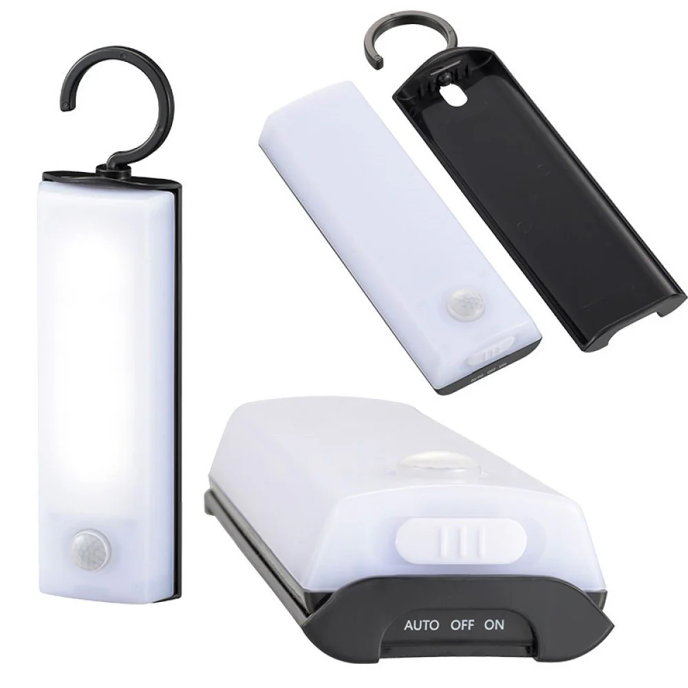 オーム電機 LEDセンサーライト 乾電池式 フック型 60ルーメン ブラック - Image 6
