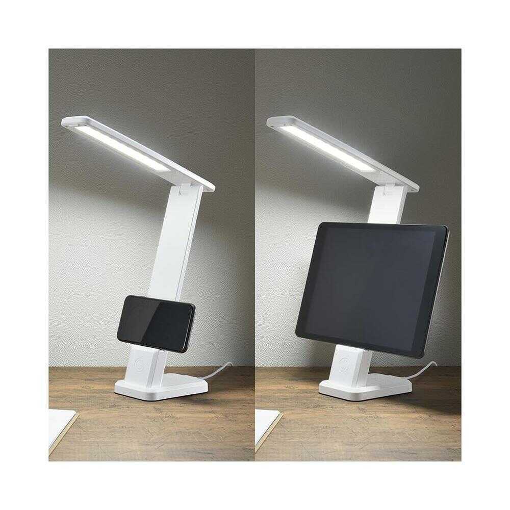 オーム電機 LEDデスクランプ 折りたたみ式 ホワイト - Image 4