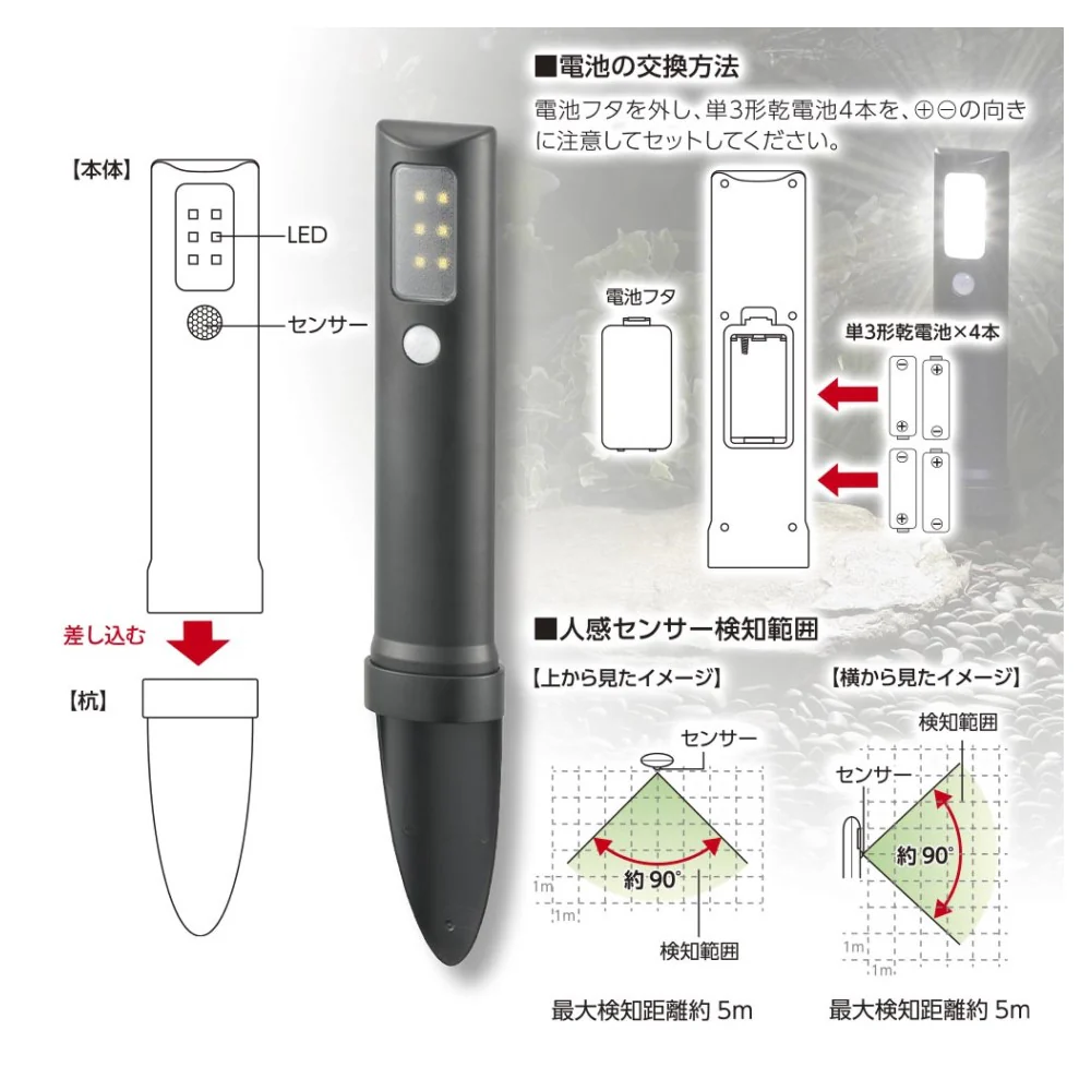 オーム電機 LED 土にさして使うLEDガーデンライト 80ルーメン - Image 3