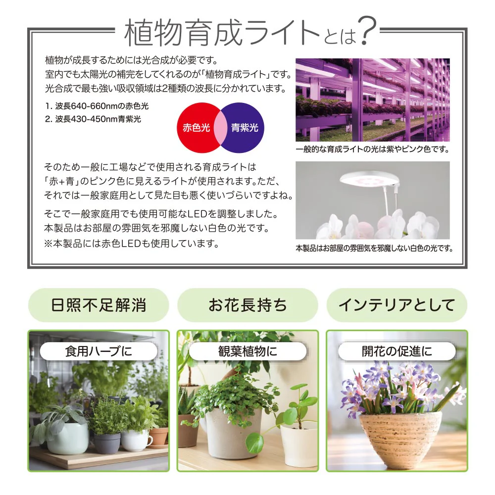 オーム電機 植物育成ライト プランタークリップ式 - Image 5