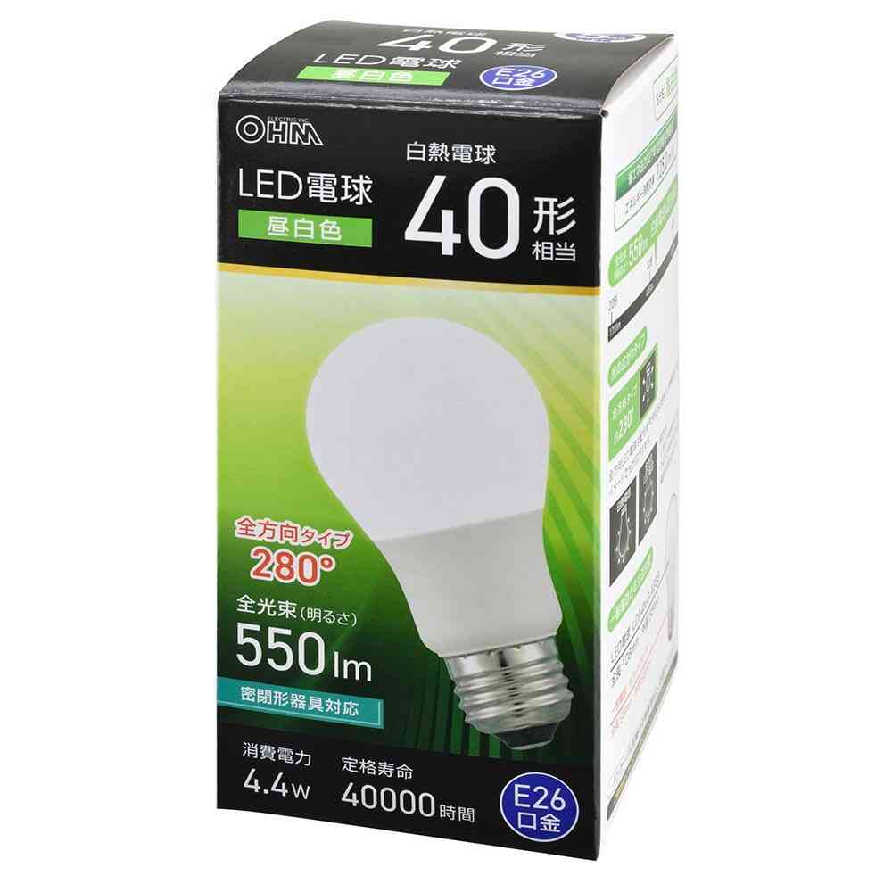 オーム電機 LED電球 E26 40形相当 昼白色 1個 - Image 6
