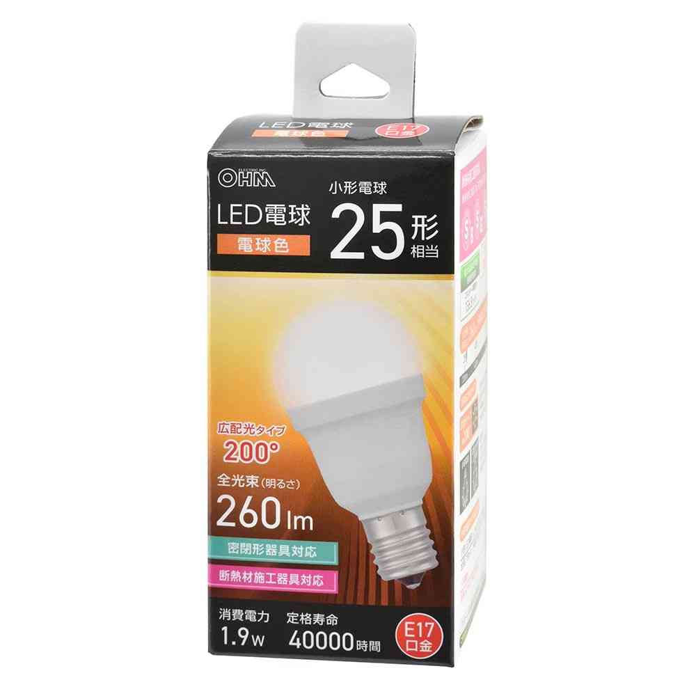 オーム電機 LED電球小形 25形相当 電球色 1個 - Image 6