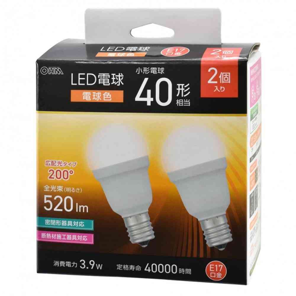 オーム電機 LED電球小形 40形電球色 2個入 - Image 6