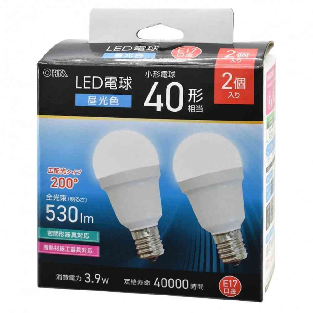 オーム電機 LED電球小形 40形昼光色 2個入 - Image 6