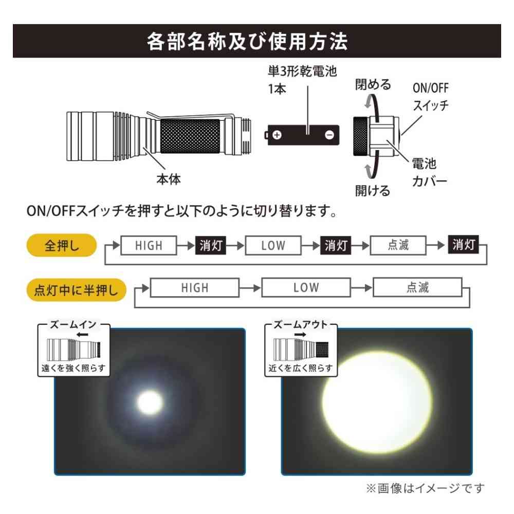 オーム電機 クリップ付きズームライト - Image 18