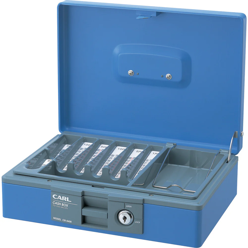 手提げ金庫 キャッシュボックス CB-8400-B 【直送品】 返品・キャンセル・他商品と同時購入は不可