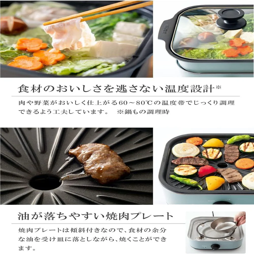 ピーコック コンパクトグリル鍋 WGV-A60 - Image 6