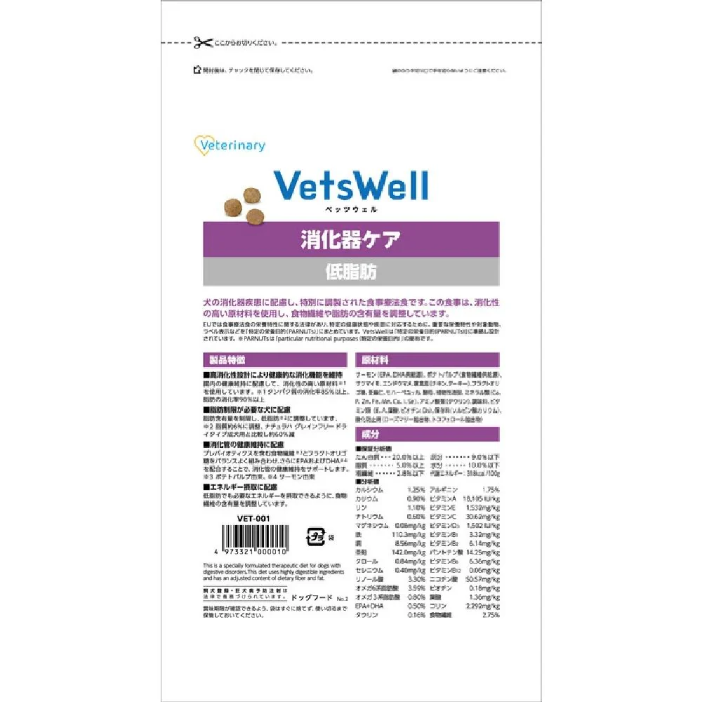 マルカン ベッツウェル 犬用療法食 消化器ケア低脂肪 1kg - Image 8