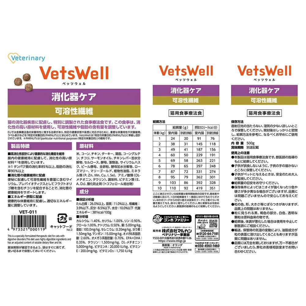 マルカン ベッツウェル 猫用療法食 消化器ケア可溶性繊維 500g - Image 6