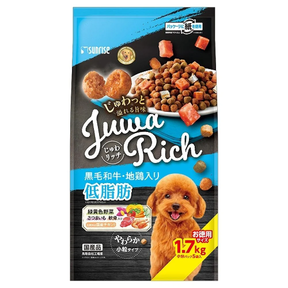 マルカン サンライズ じゅわリッチ 黒毛和牛・地鶏入り 低脂肪 1.7kg - Image 2