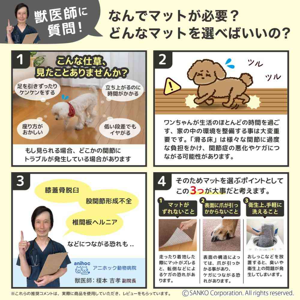 おくだけ吸着 ペット用床保護マット 60×240cm 1枚 【直送品】 返品・キャンセル・他商品と同時購入は不可 - Image 3