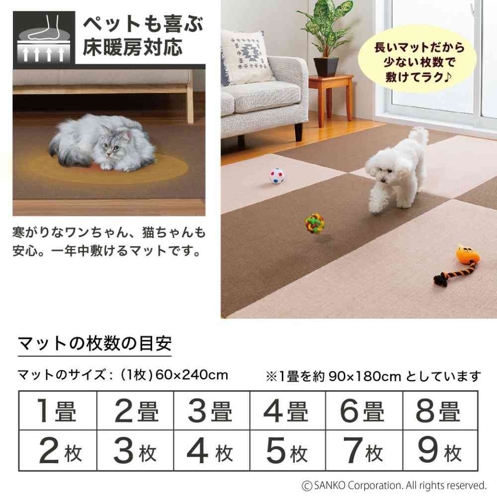 おくだけ吸着 ペット用床保護マット 60×240cm 1枚 【直送品】 返品・キャンセル・他商品と同時購入は不可 - Image 6