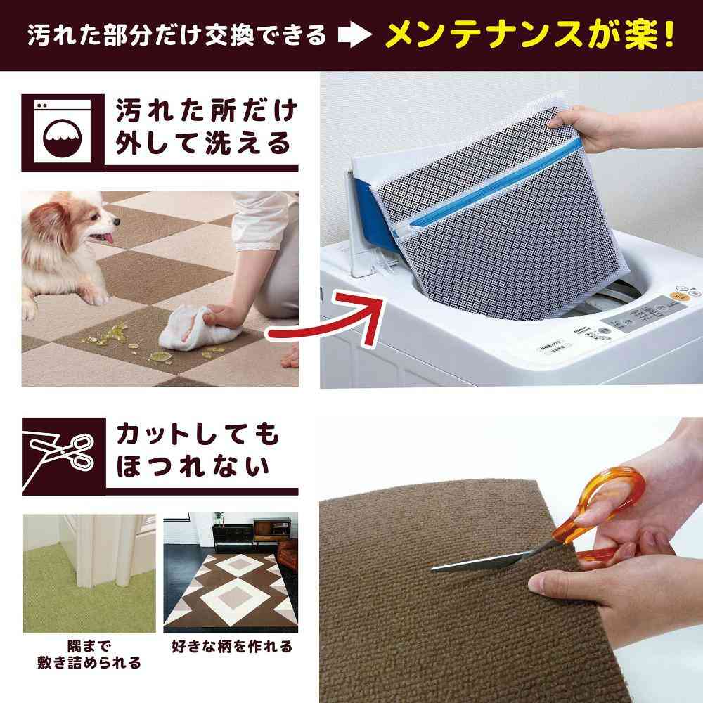 ペット用撥水タイルマット 同色20枚入 ネイビー 【直送品】 返品・キャンセル・他商品と同時購入は不可 - Image 7