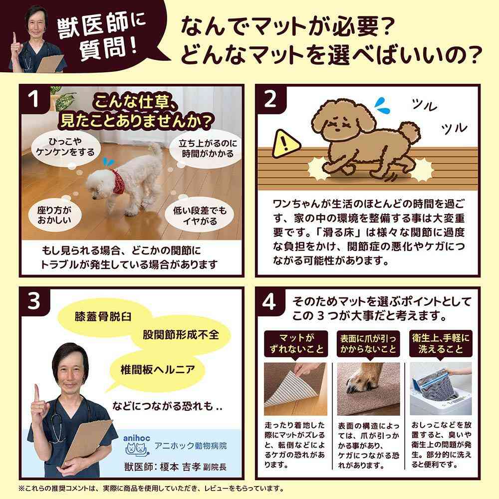 ペット用撥水タイルマット 同色20枚入 ベージュ 【直送品】 返品・キャンセル・他商品と同時購入は不可 - Image 8
