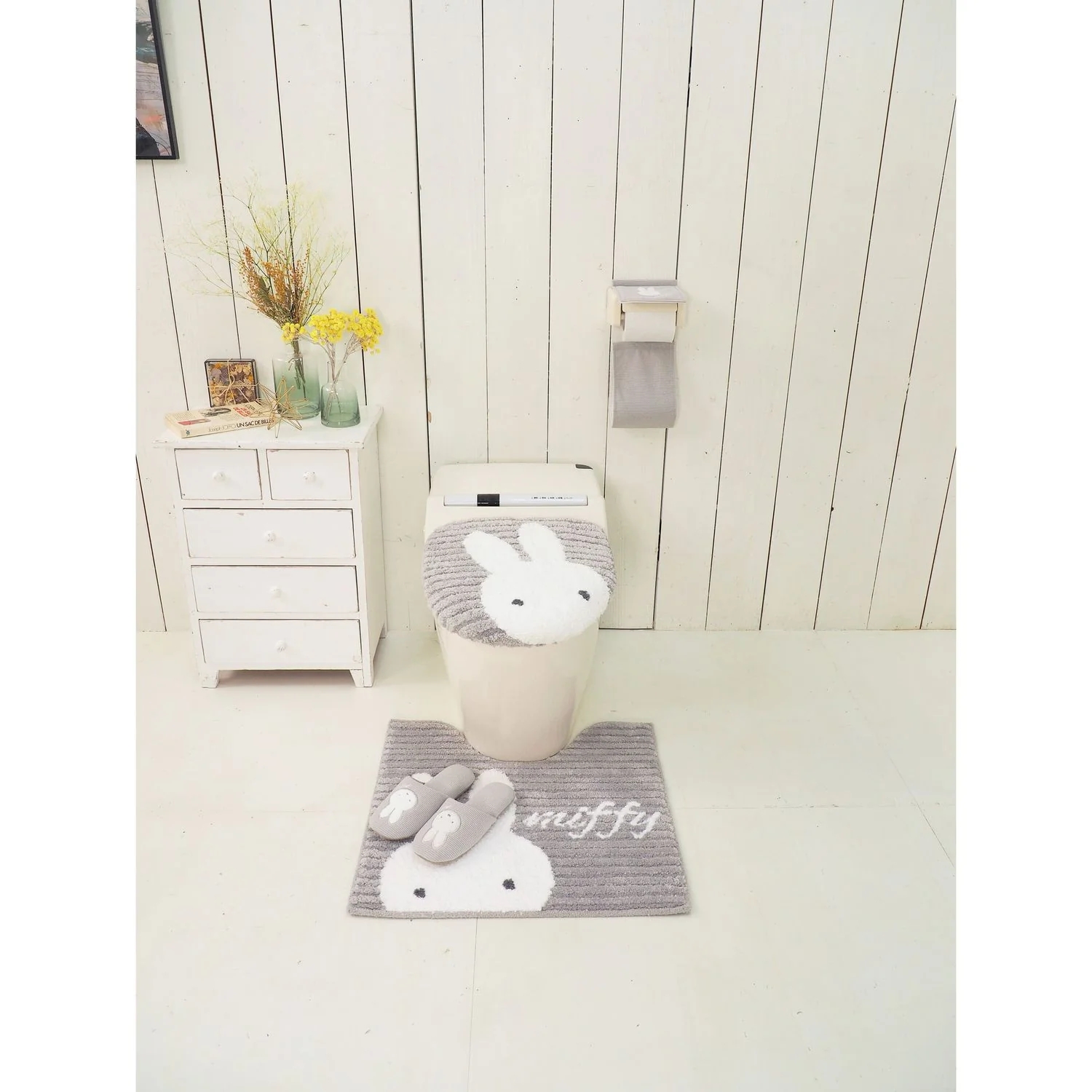センコー Dick Bruna プリーマミッフィー兼用フタカバー グレー - Image 6