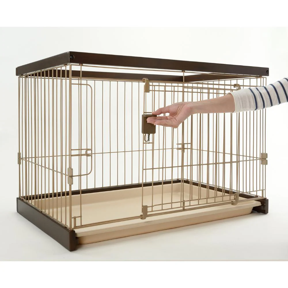 木製お掃除簡単ペットサークル 90-60 ダークブラウン 【直送品】 返品・キャンセル・他商品と同時購入は不可 - Image 4