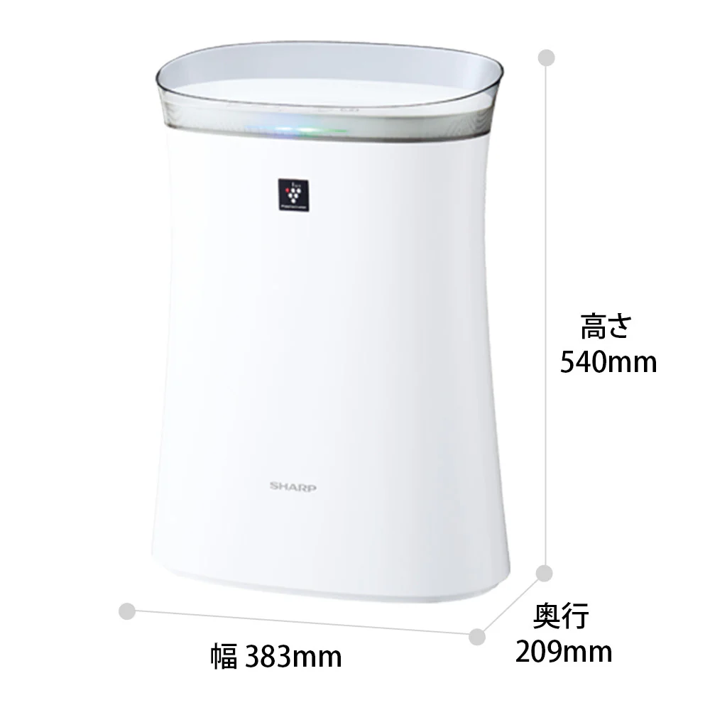 【台数限定特価】空気清浄機 シャープ FU-R50 W ホワイト系 プラズマクラスター7000 花粉対策 薄型 HEPAフィルター 花粉 薄型 - Image 3