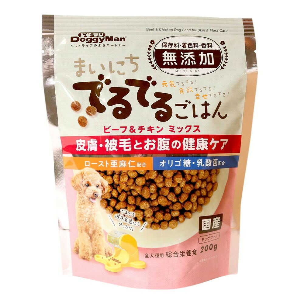 ドギーマンハヤシ まいにちでるでるごはん 皮膚・被毛とお腹の健康ケア 200g - Image 3