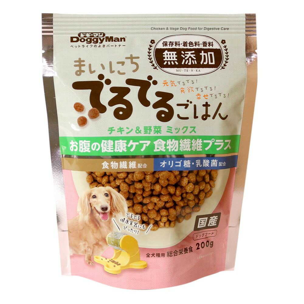 ドギーマンハヤシ まいにちでるでるごはん お腹の健康ケア 食物繊維プラス 200g - Image 3