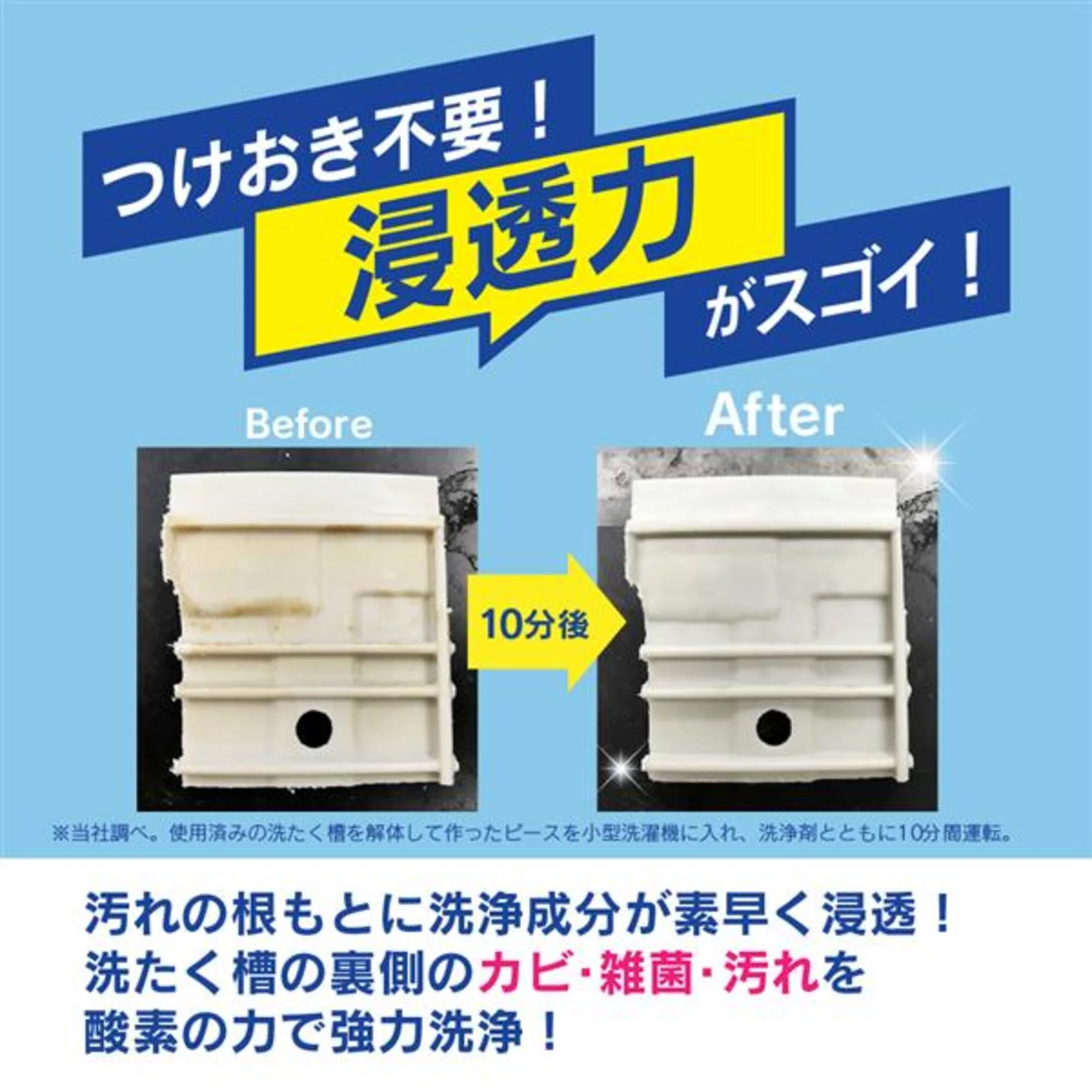 電響社 電器屋さんが考えた濃縮酸素系洗たく槽クリーナー ドラム式 縦型両用 2回分 除菌 消臭 DGW-C01 2包入 - Image 5