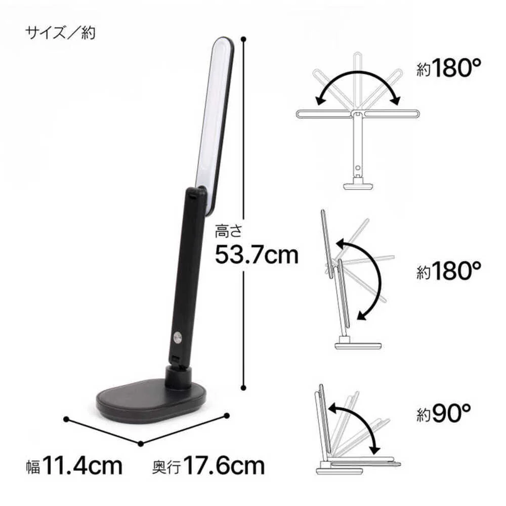 ゼピール LEDスタンドライト ZLT-10B-K 3段階調光 ブラック 1台 - Image 3