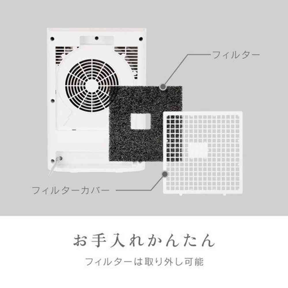 人感/温度センサー付セラミックヒーター ゼピール 切り忘れ防止機能 ホワイト ZCT-12TMB 1台 - Image 9