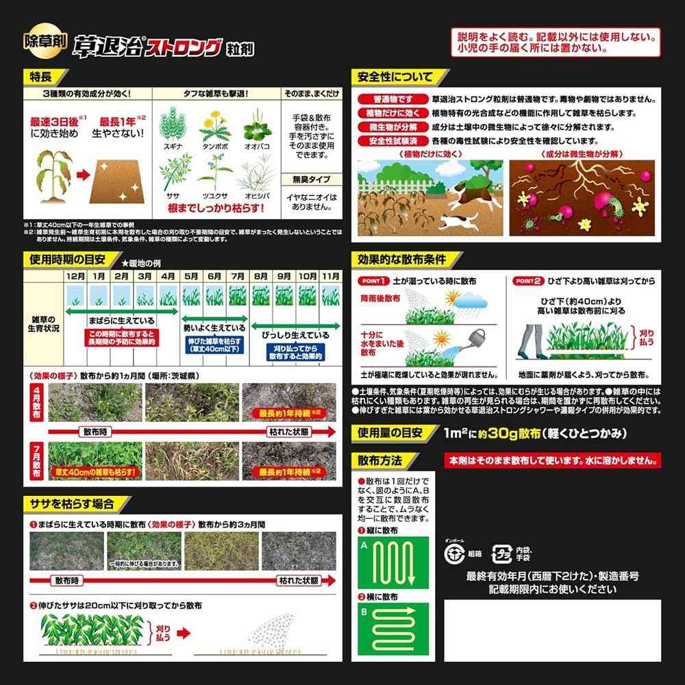 【農薬】KINCHO 草退治 ストロング クサノン GT 粒剤 3kg - Image 2
