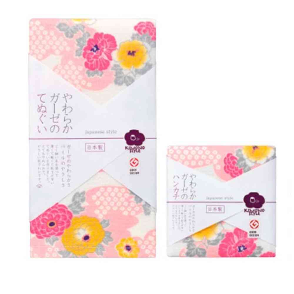 日繊商工 ジャパニーズスタイル 花霞 ハンカチ 1枚 - Image 4
