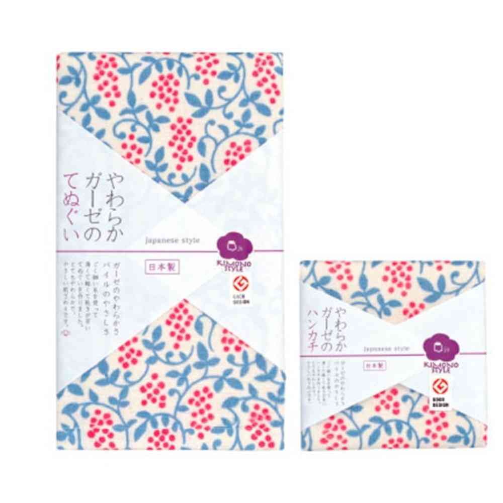 日繊商工 ジャパニーズスタイル 実と唐草 ハンカチ 1枚 - Image 4